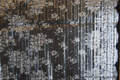 Metallic Film Custom Lace in Fog, Made in France