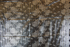 Metallic Film Custom Lace in Fog, Made in France