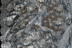 Metallic Film Custom Lace in Fog, Made in France