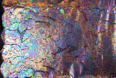 Metallic Film Lace in Rose Quartz / Iridescent, Made in France