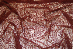 Stretch Lace in Burgundy, Made in France