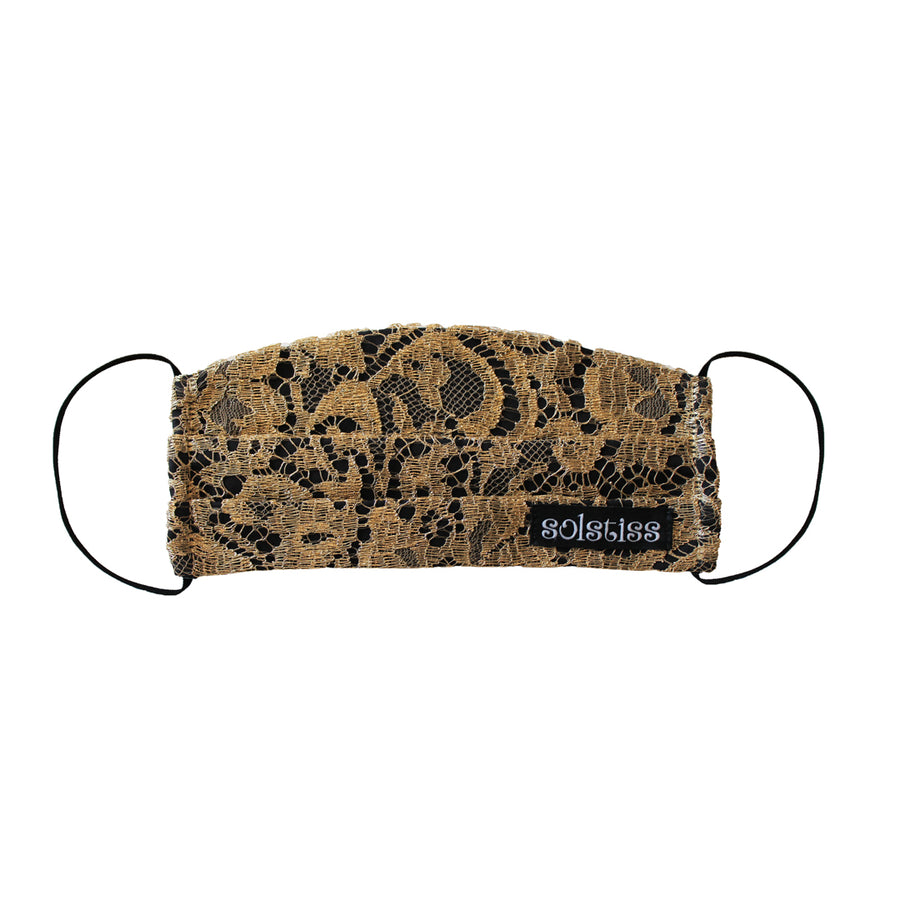 Gold Solstiss Metallic Lace Mask – Solstiss Lace