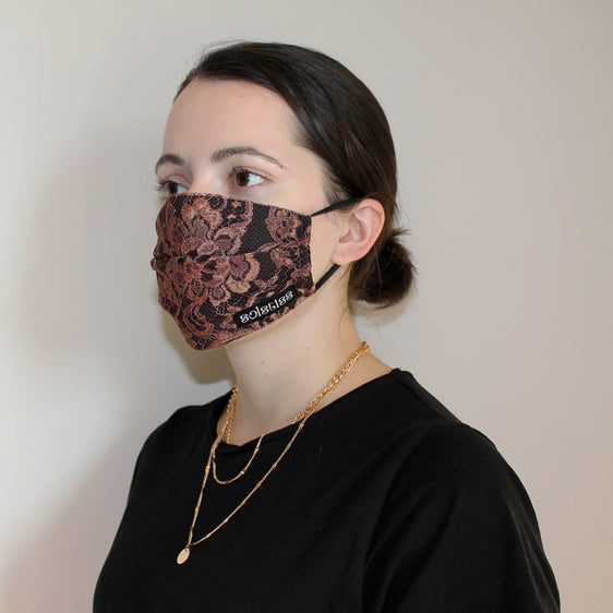 Bronze Metallic Solstiss Metallic Lace Mask