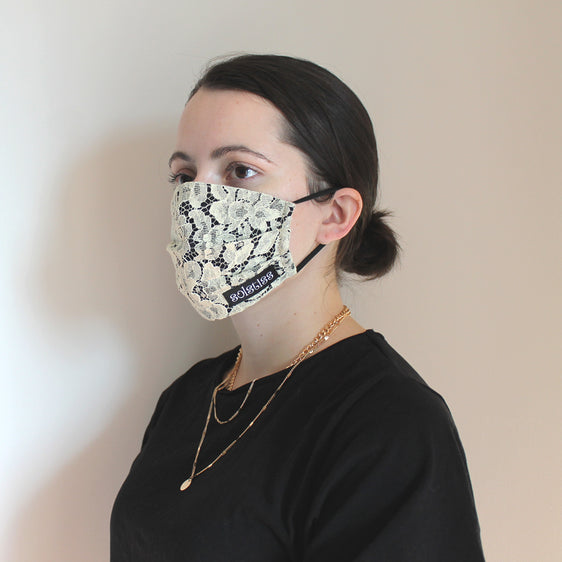 French Vanilla Solstiss Chantilly Lace Mask